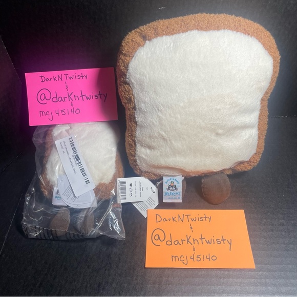 BNWT SET OF 2 JELLYCAT TOAST LARGE AND SMALL PLUSH - Picture 2 of 11